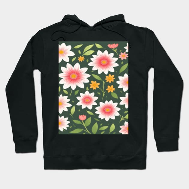 Botanical Flowers Design Hoodie by Teeport